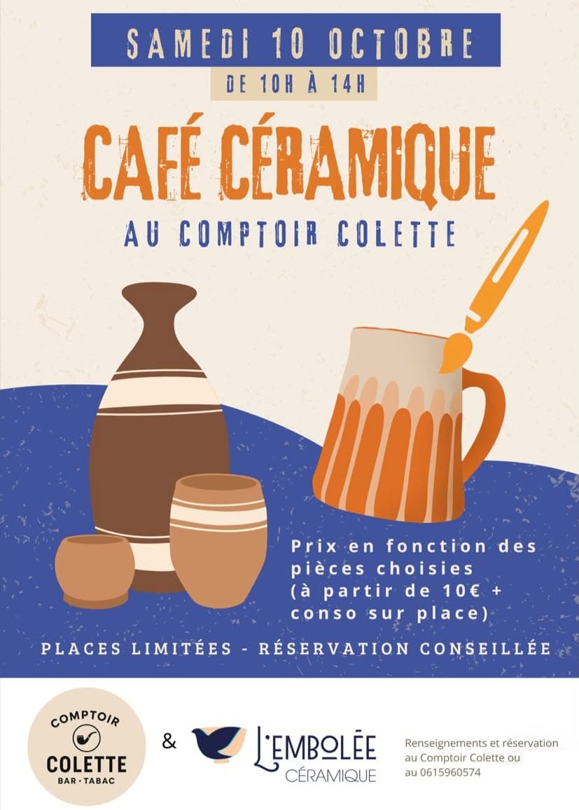 Affiche du café céramique du 10 octobre