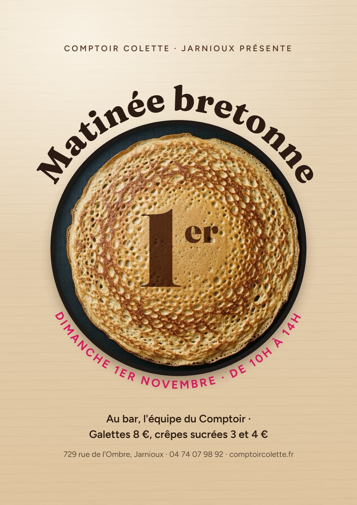 Affiche de la Matinée bretonne du dimanche 1er novembre, de 10h à 14h